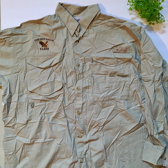Columbia Other - COLUMBIA Performance Fishing Gear Tan Shirt XXL